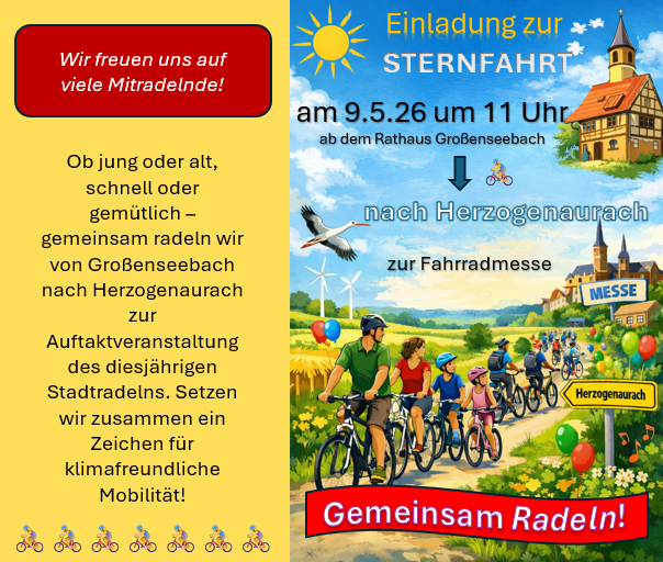 Grafik Einladung Sternfahrt Stadtradeln 09.05.2026 Großenseebach