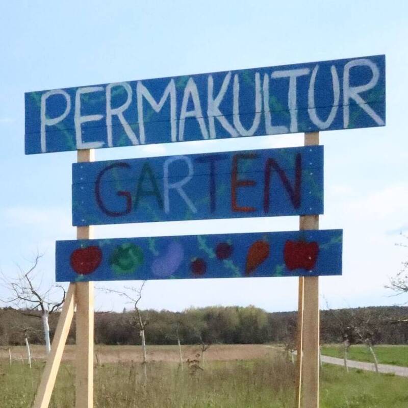 Permakulturgarten Großenseebach - Schild