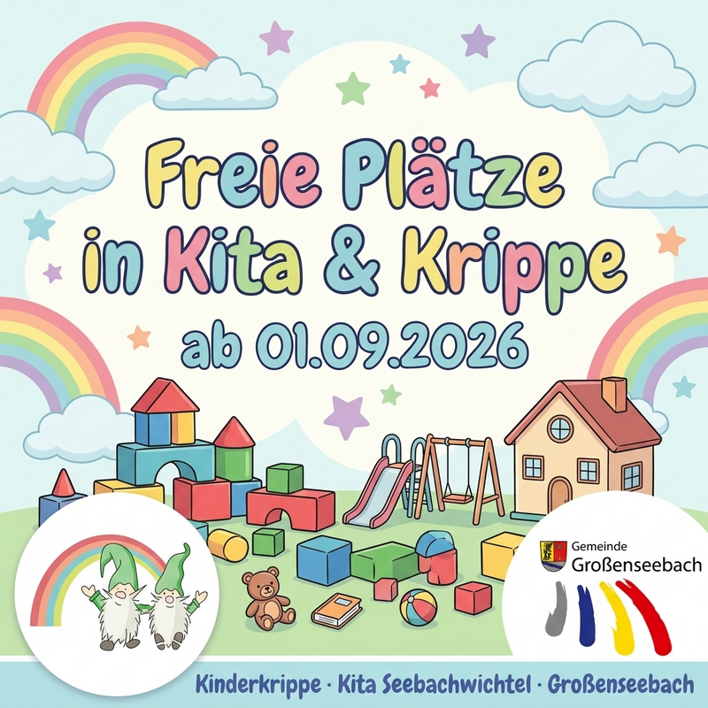 Freie Plätze in Kiga und Krippe der Kita Seebachwichtel September 2026