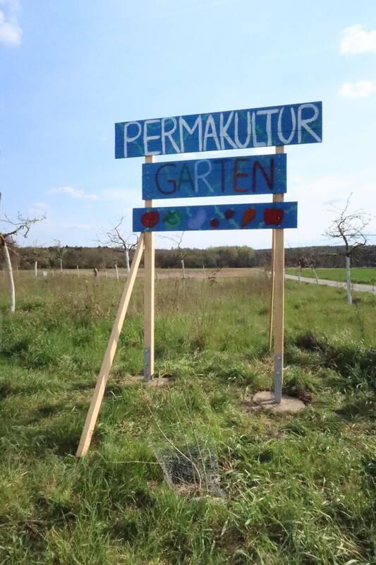 Permakulturgarten Großenseebach - Schild
