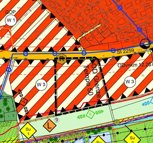 Lageplan des Geltungsbereichs der 2. Flächennutzungsplanänderung