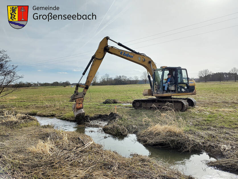 Beginn Renaturierung der Seebach in Großenseebach am 21.02.2024