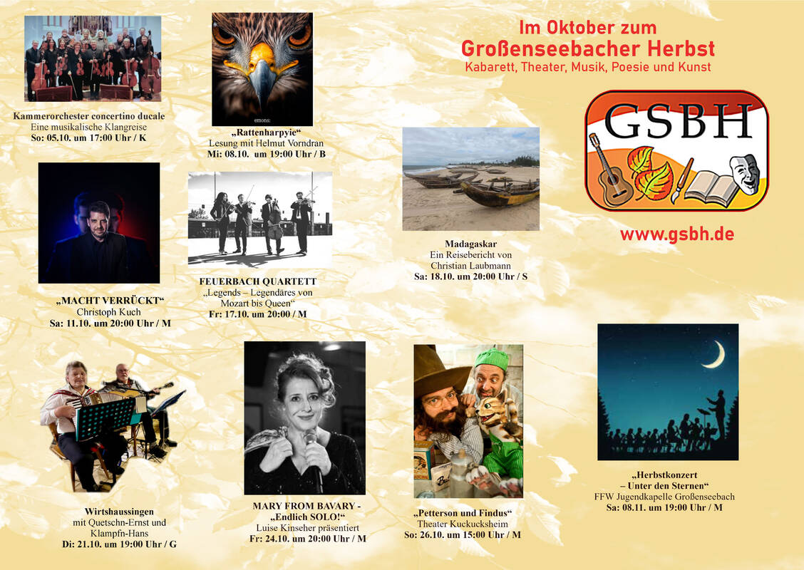 Großenseebacher Herbst 2025 - Programm