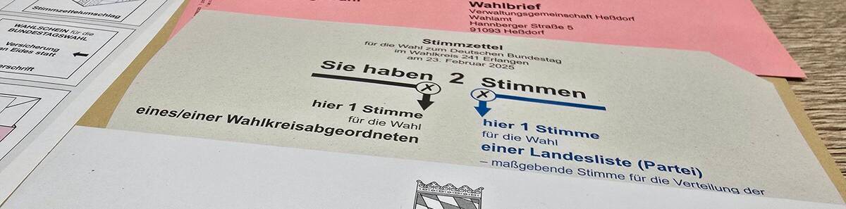 Bundestagswahl 2025 - Briefwahlunterlagen