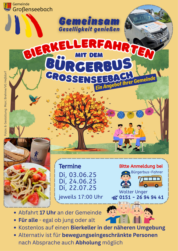 Bierkellerfahrten Bürgerbus Großenseebach Sommer 2025