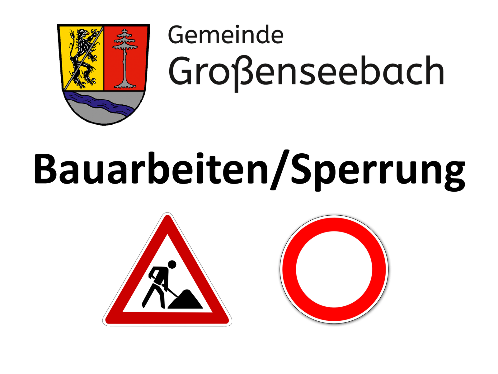 Halbseitige Sperrungen in Heßdorf und Großenseebach wegen Glasfaserausbau bis 30.09.2023