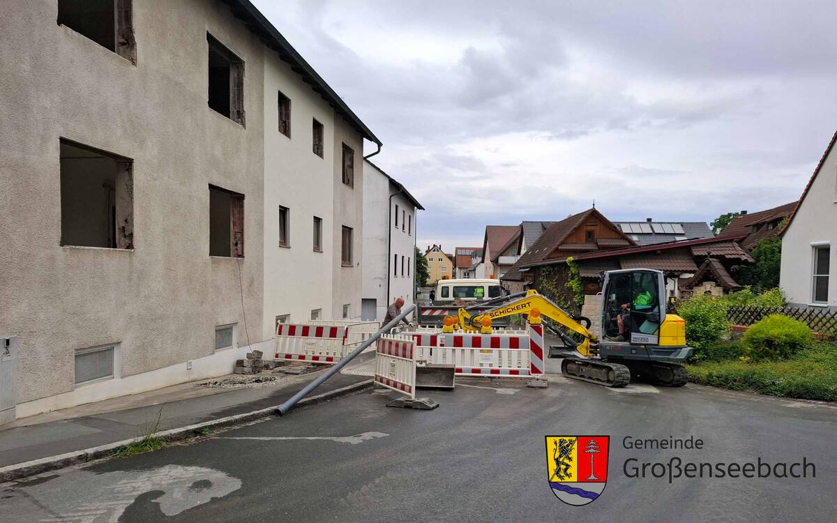 Bauarbeiten Schulstraße Großenseebach Mai 2025