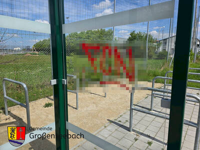 Und auch die Seitenscheiben blieben nicht von Graffiti-Parolen verschont.
