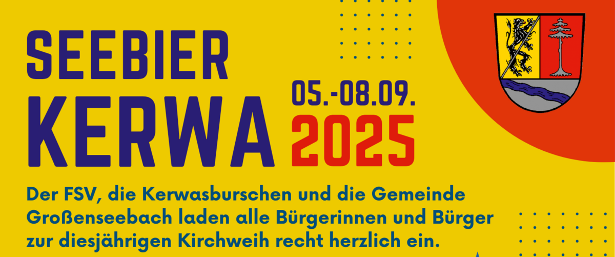 Seebier-Kerwa / Kirchweih Großenseebach 2025 - Plakat