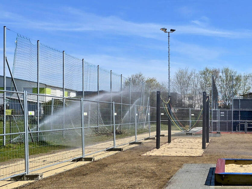 Beregnung Rasen Neuer Spielplatz beim FSV Großenseebach April 2025