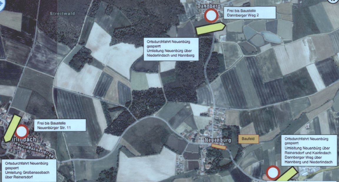 Vollsperrung Neuenbürger Str. / Weisendorf vom 03.-07.03.25