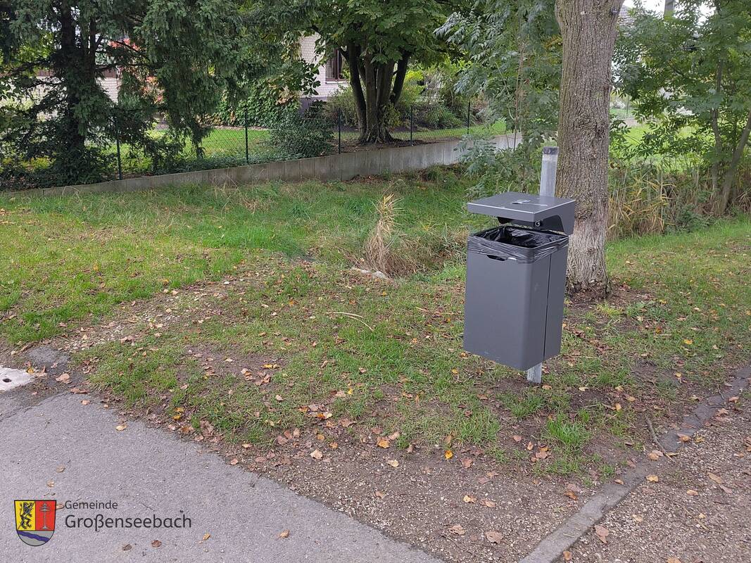Neuer Abfalleimer/Ascher Friedhof Großenseebach