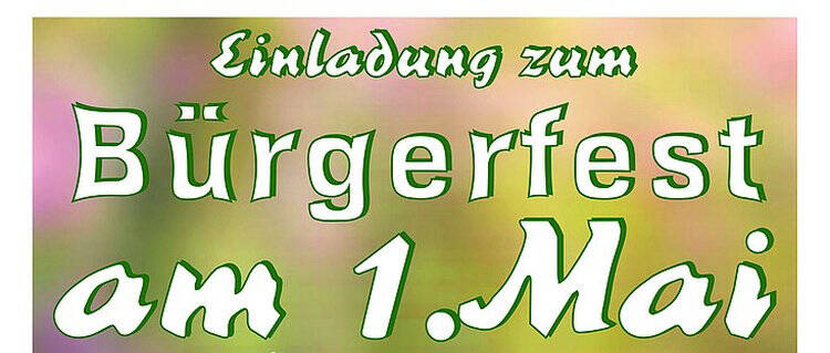 Bürgerfest der CSU Großenseebach am 1. Mai 2025 - Plakat