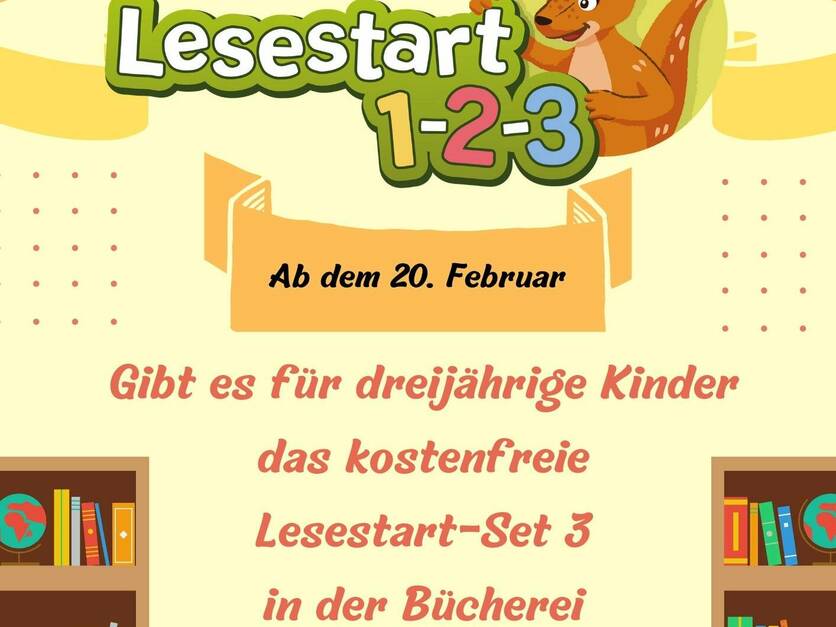 Lesestart-Set 3 - Ab 20. Februar 2024 kostenlos in eurer Bücherei - Plakat 