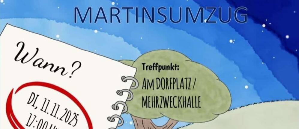 Martinsumzug Kita Seebachwichtel Großenseebach 11.11.2025 - Plakat