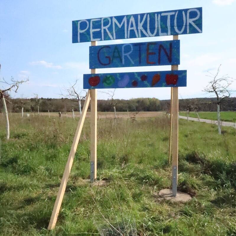 Permakulturgarten Großenseebach - Schild