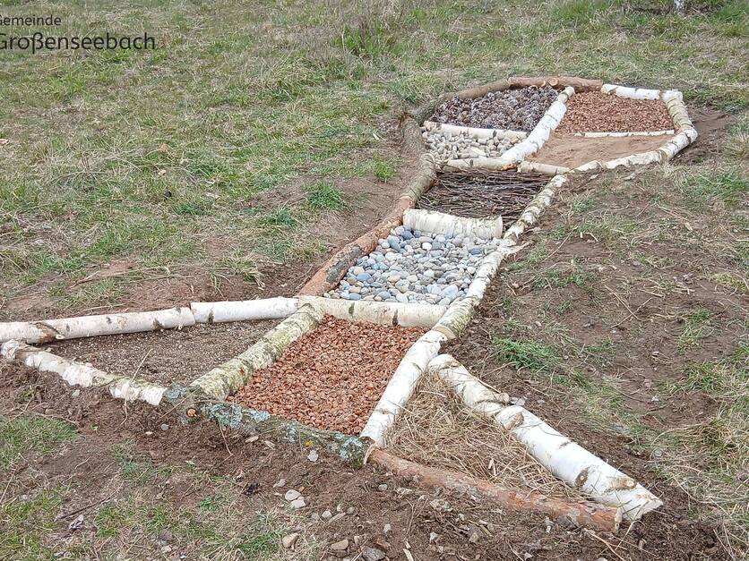 Barfußpfad im Permakulturgarten Großenseebach am 04.04.2026 neu erstellt