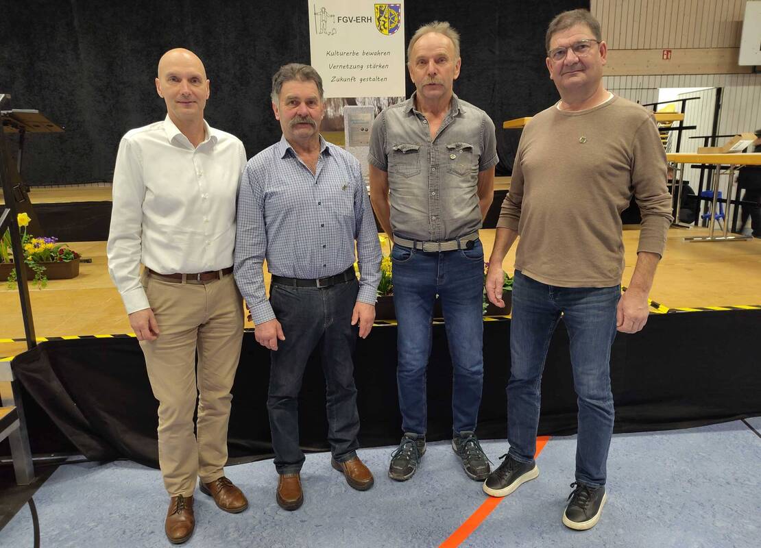 Ehrung für 25 Jahre Feldgeschworene Schorr, Schmitt, Schaub 20.03.26