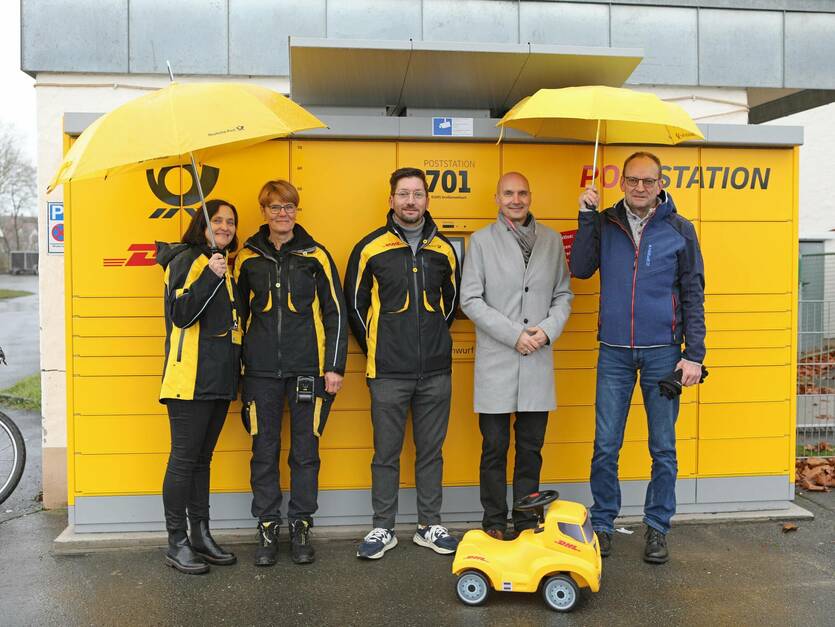 Einweihung der DHL Poststation 701 in Großenseebach am 13. Dezember 2023