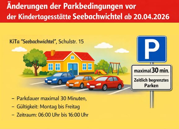 Grafik Änderungen der Parkbedingungen Seebachwichel ab 20.04.2026