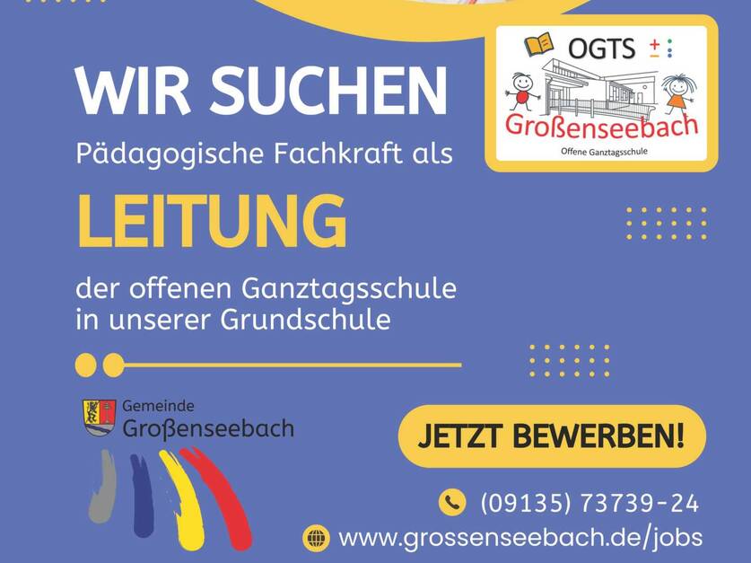 Stellenanzeige OGTS-Leitung Grundschule Großenseebach