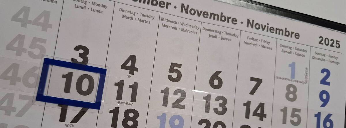 Kalenderblatt 10. November 2025