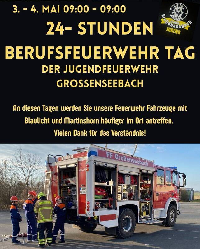 24-Stunden-Berufsfeuerwehrtag der Jugendfeuerwehr Großenseebach 03. - 04.05.2025