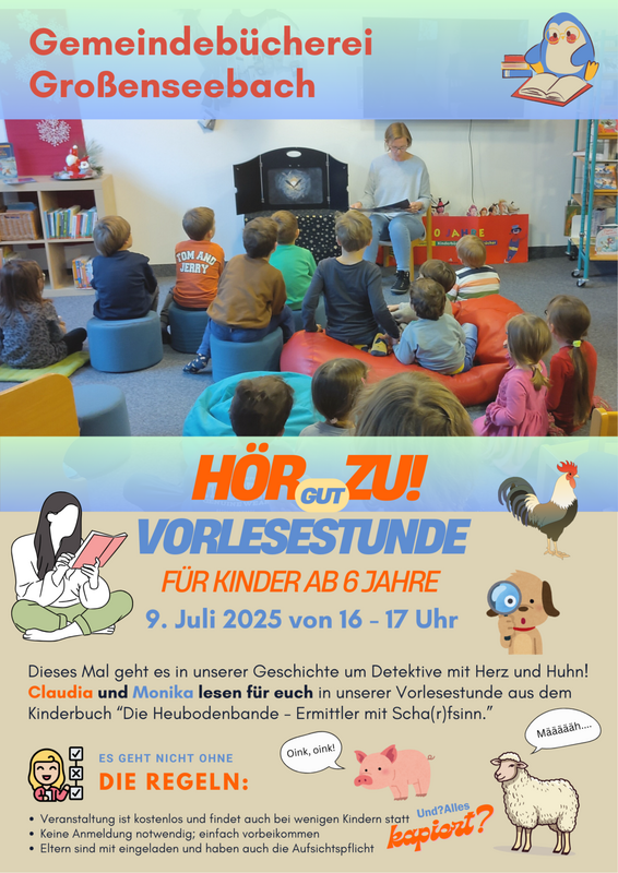 Vorlesestunde Bücherei 09.07.2025