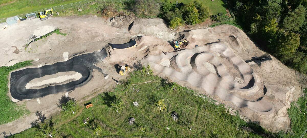 Bikepark/Pumptrack Großenseebach - Überblick (Luftbild)
