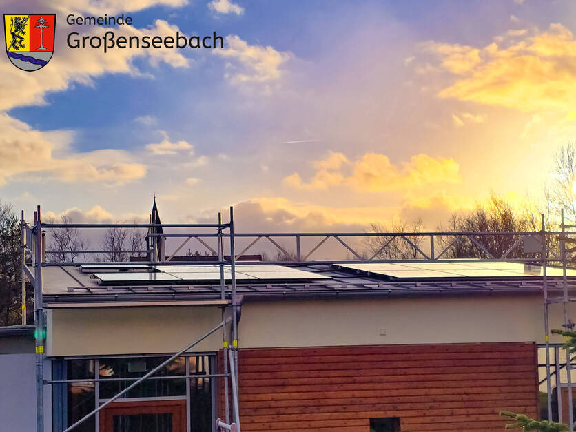 Installation PV-Anlage Kita Seebachwichtel - Dach Kinderkrippe
