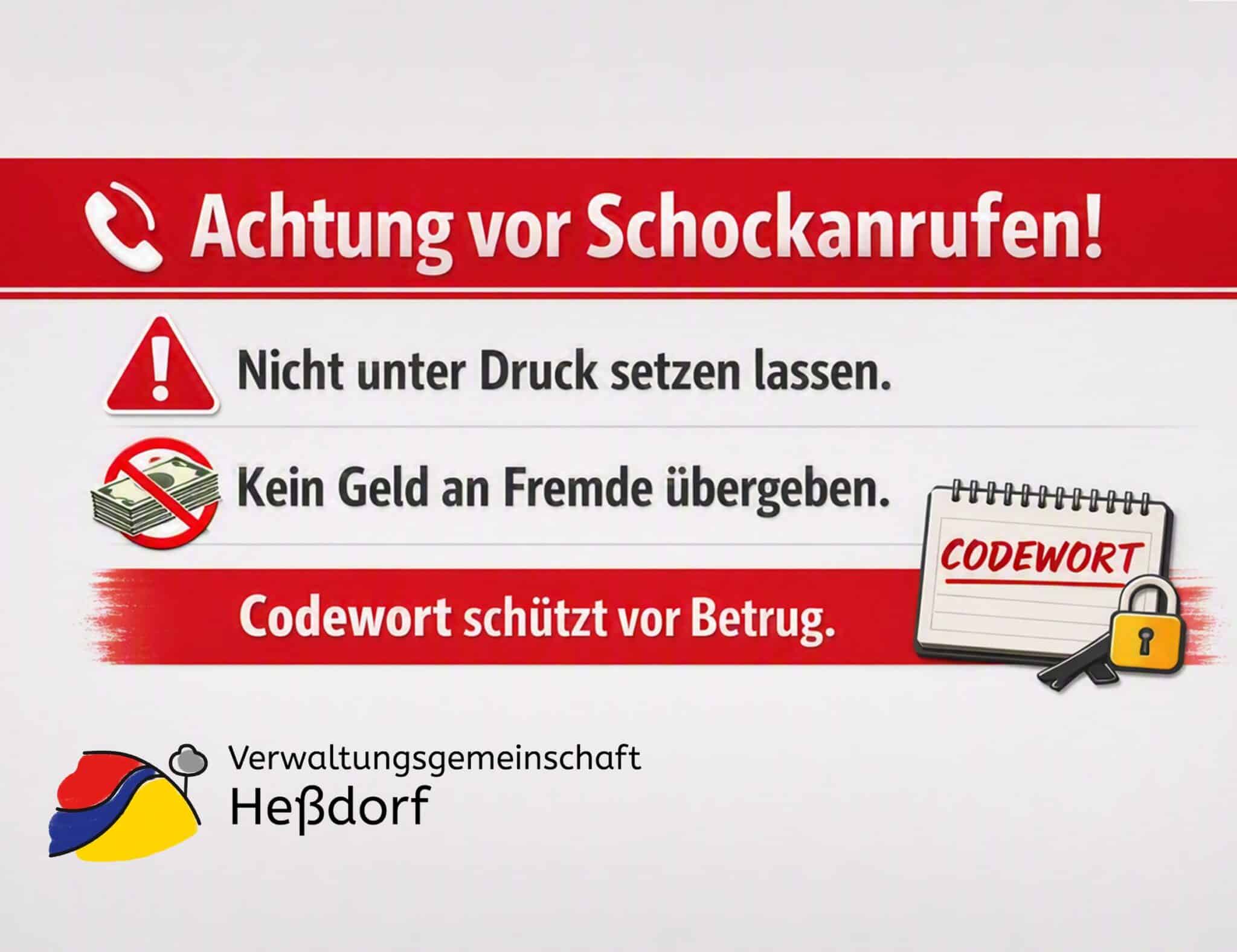 Achtung vor Schockanrufen