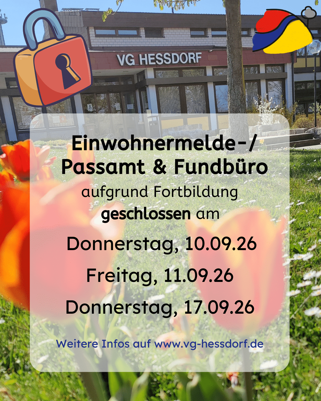 Schließzeiten Bürgerbüro September 2026