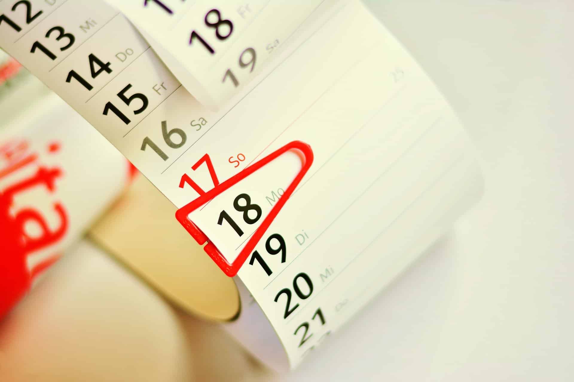 Kalender Symbolbild